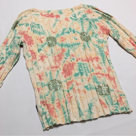 BCBGMaxAzria Tue Dye Cardigan Sweater Size Medium - Picture 8 of 10